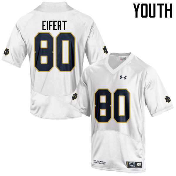 Youth #80 Tyler Eifert Notre Dame Fighting Irish College Football Jerseys-White